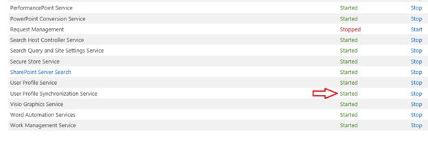 service will be started successfully